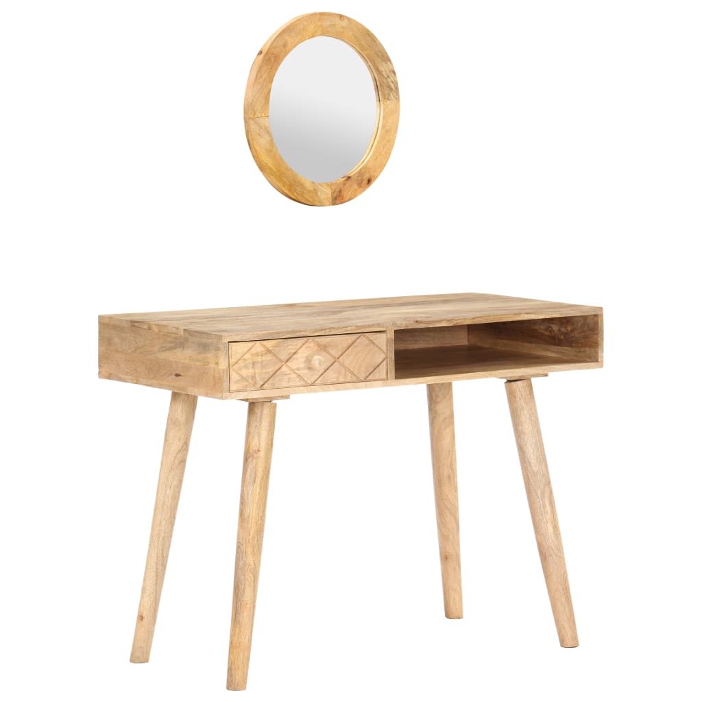Dressing Table 100x50x76 cm Solid Mango Wood - Bargainia.com - 