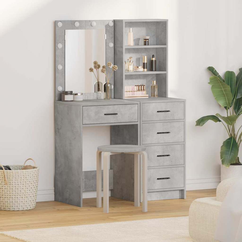 Dressing Table 2 pcs Grey 50 x 41 x 135 cm Engineered wood - Bargainia.com - 8721158864505 - 3334203