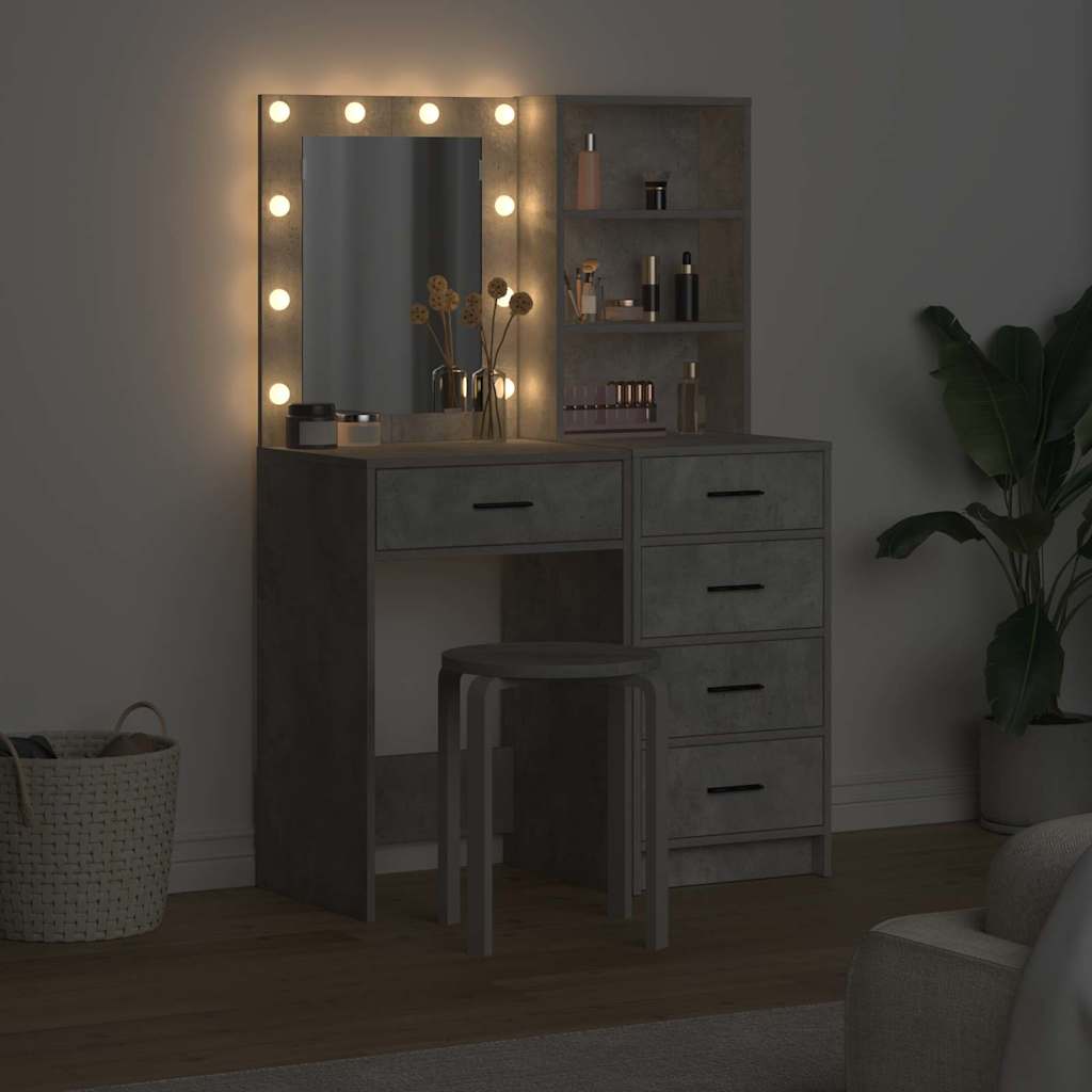 Dressing Table 2 pcs Grey 50 x 41 x 135 cm Engineered wood - Bargainia.com - 8721158864505 - 3334203