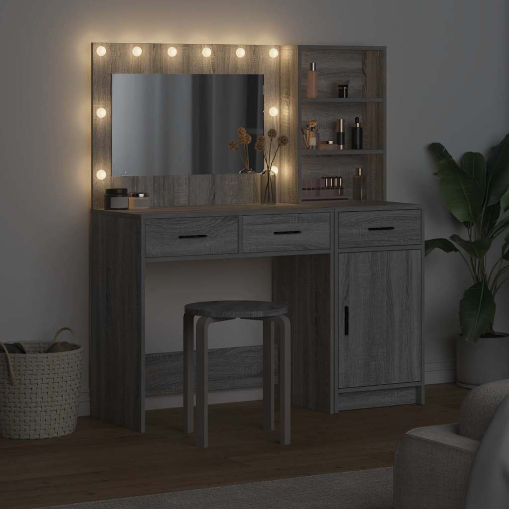 Dressing Table 2 pcs Grey 78.5 x 41 x 135 cm Engineered wood - Bargainia.com - 