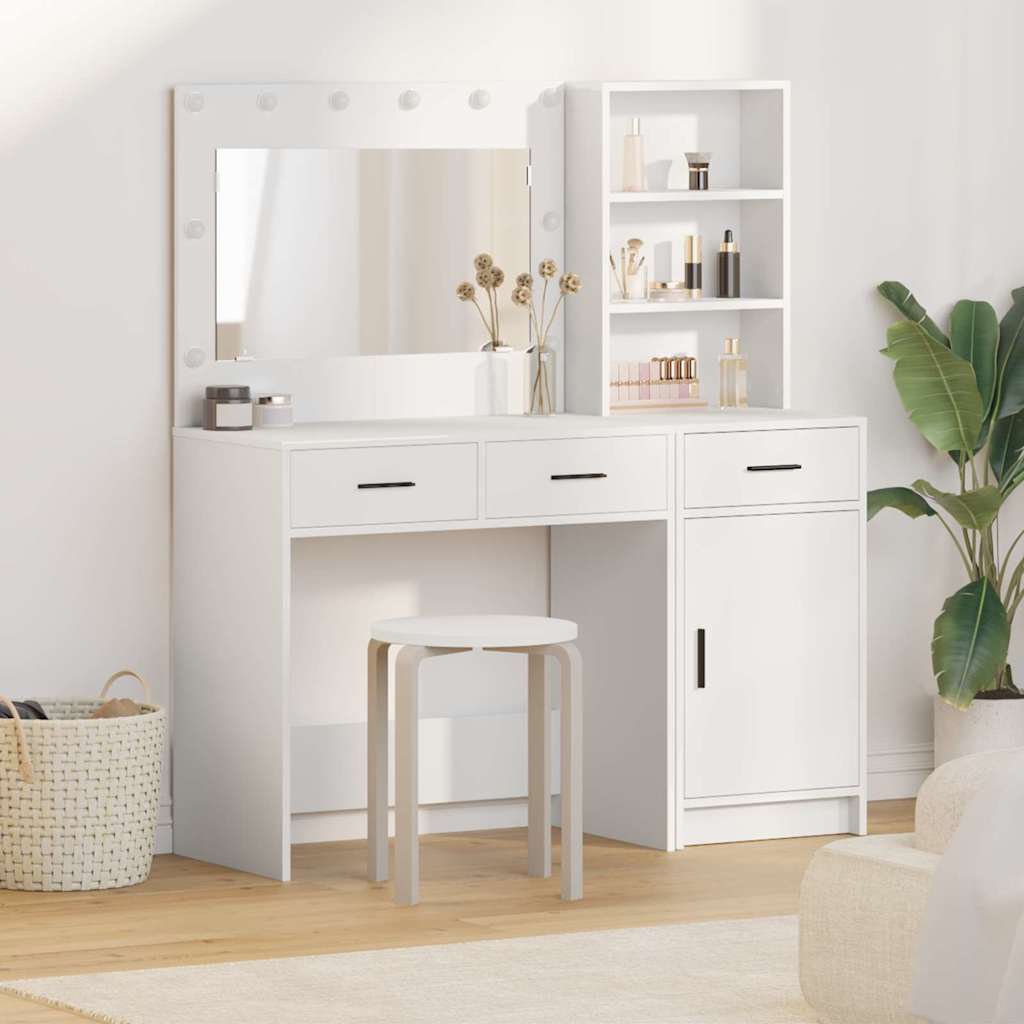 Dressing Table 2 pcs White 78.5 x 41 x 135 cm Engineered wood - Bargainia.com - 