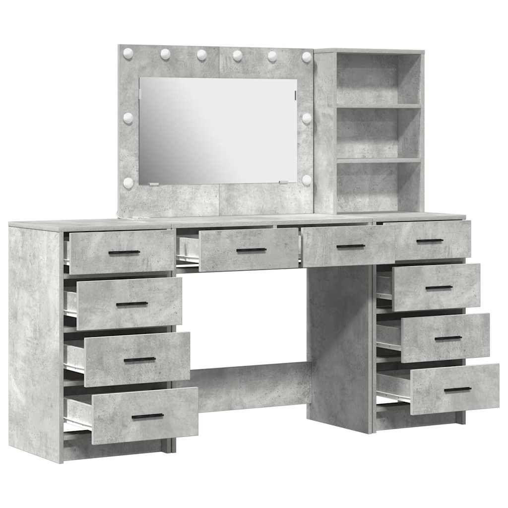 Dressing Table 3 pcs Grey 40 x 41 x 135 cm Engineered wood - Bargainia.com - 8721158864598 - 3334212