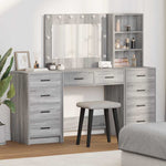 Dressing Table 3 pcs Grey 40 x 41 x 135 cm Engineered wood - Bargainia.com - 