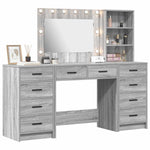 Dressing Table 3 pcs Grey 40 x 41 x 135 cm Engineered wood - Bargainia.com - 