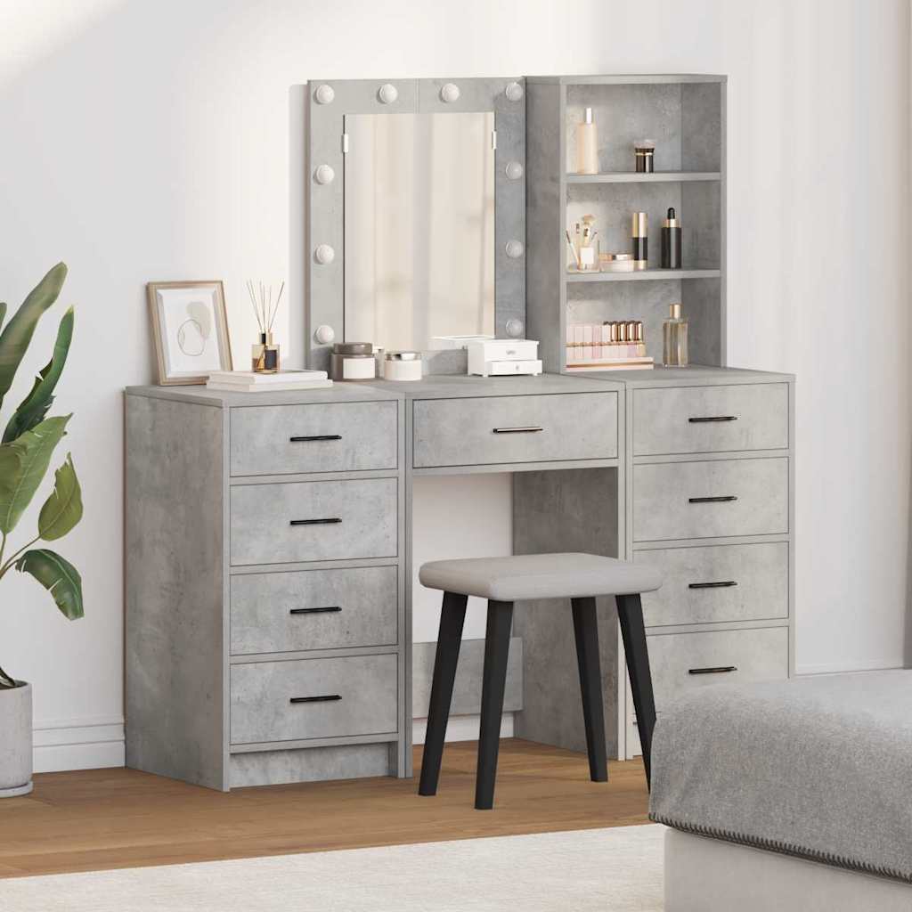 Dressing Table 3 pcs Grey 40 x 41 x 135 cm Engineered wood - Bargainia.com - 8721158864680 - 3334221