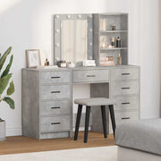 Dressing Table 3 pcs Grey 40 x 41 x 135 cm Engineered wood - Bargainia.com - 8721158864680 - 3334221