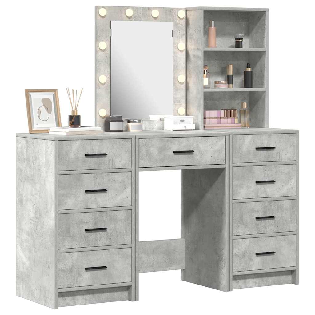 Dressing Table 3 pcs Grey 40 x 41 x 135 cm Engineered wood - Bargainia.com - 8721158864680 - 3334221