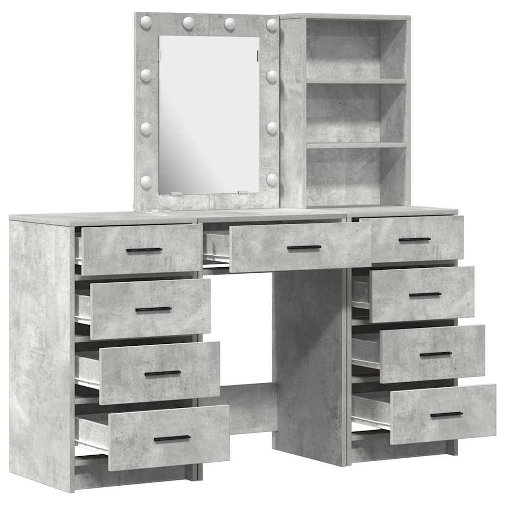 Dressing Table 3 pcs Grey 40 x 41 x 135 cm Engineered wood - Bargainia.com - 8721158864680 - 3334221