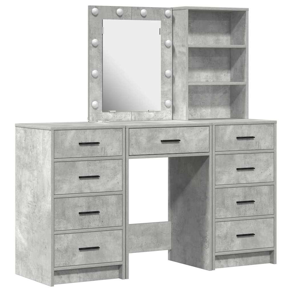 Dressing Table 3 pcs Grey 40 x 41 x 135 cm Engineered wood - Bargainia.com - 8721158864680 - 3334221