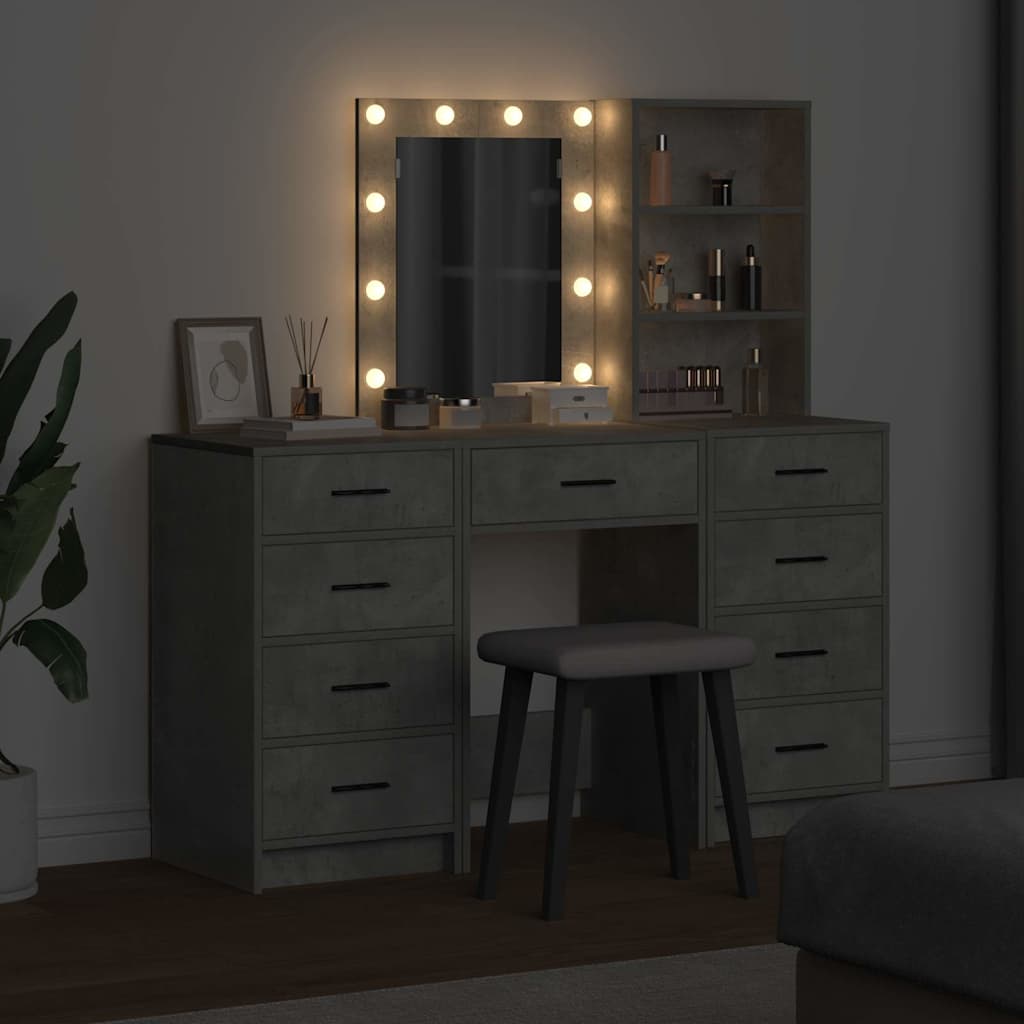 Dressing Table 3 pcs Grey 40 x 41 x 135 cm Engineered wood - Bargainia.com - 8721158864680 - 3334221