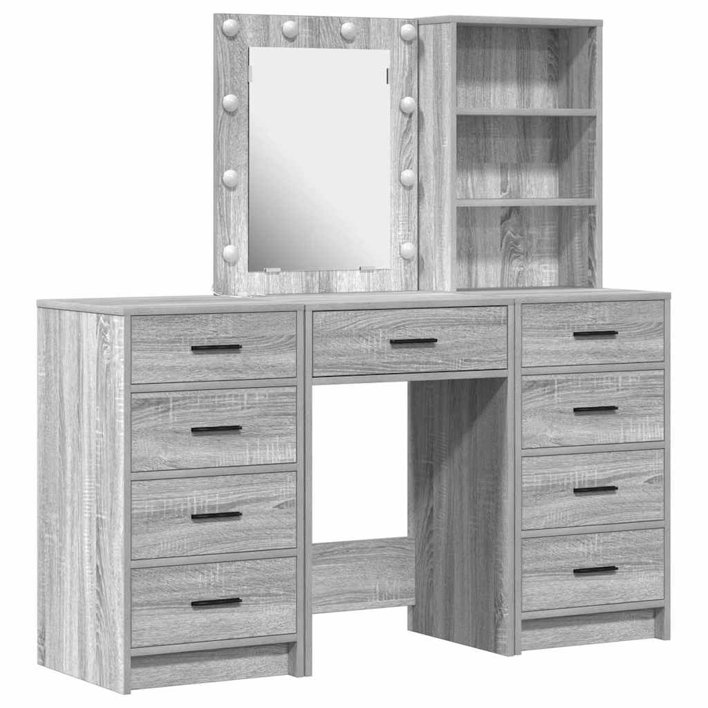 Dressing Table 3 pcs Grey 40 x 41 x 135 cm Engineered wood - Bargainia.com - 8721158864703 - 3334223