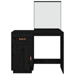 Dressing Table Black 95x50x134 cm Solid Wood Pine - Bargainia.com - 