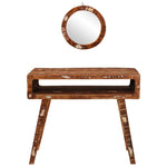 Dressing Table Brown 90 x 76 x 45 cm Solid reclaim wood - Bargainia.com - 