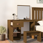 Dressing Table Honey Brown 95x50x134 cm Solid Wood Pine - Bargainia.com - 