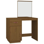 Dressing Table Honey Brown 95x50x134 cm Solid Wood Pine - Bargainia.com - 