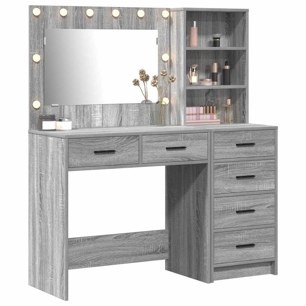 Dressing Table Light Grey 78.5 x 41 x 135 cm Engineered wood - Bargainia.com - 8721158864437 - 3334196