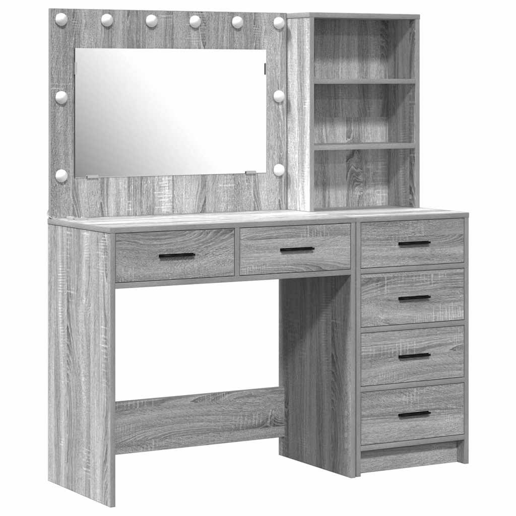 Dressing Table Light Grey 78.5 x 41 x 135 cm Engineered wood - Bargainia.com - 8721158864437 - 3334196