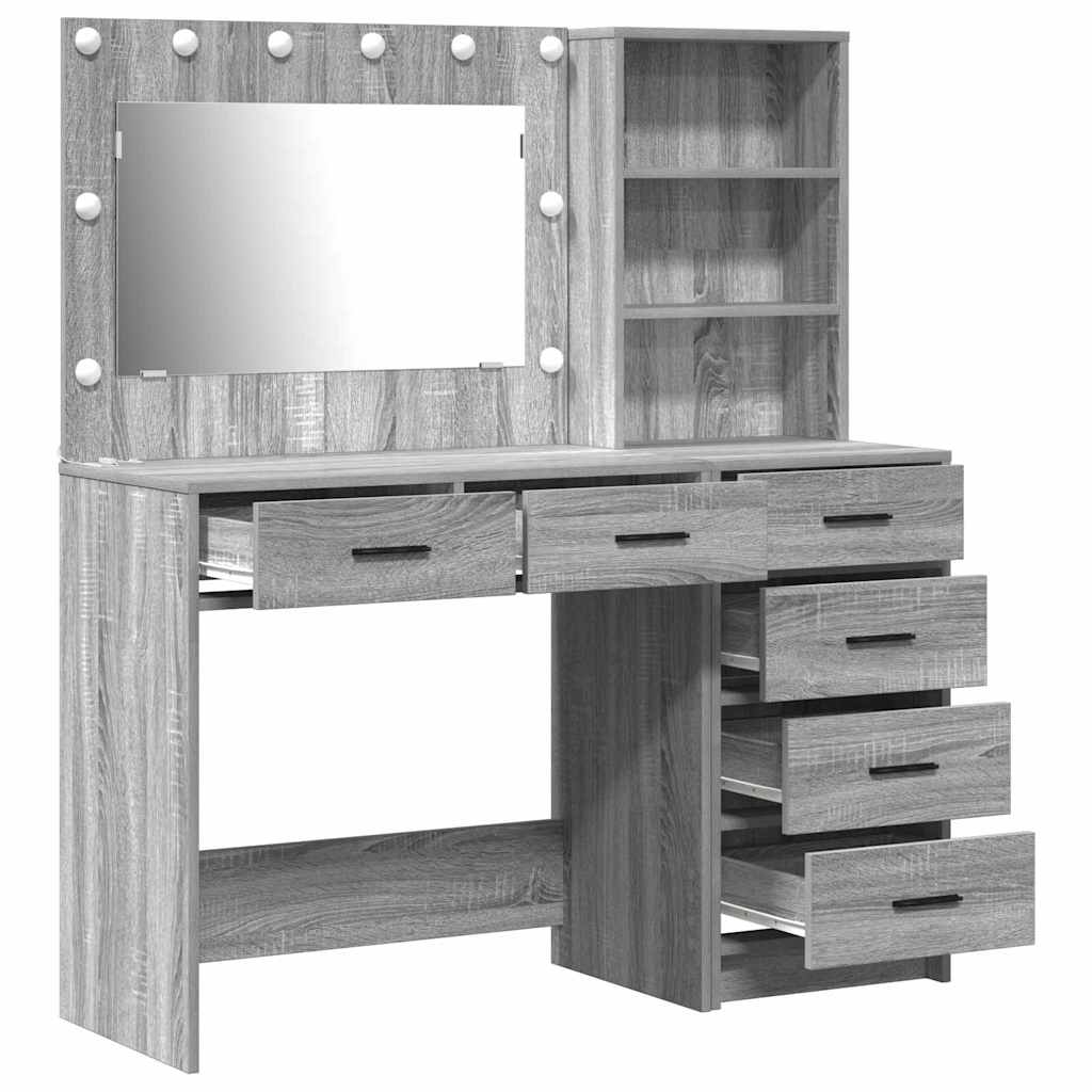 Dressing Table Light Grey 78.5 x 41 x 135 cm Engineered wood - Bargainia.com - 8721158864437 - 3334196