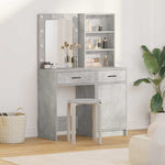 Dressing Table Set 2 pcs Concrete Grey 50 x 41 x 135 cm - Bargainia.com - 