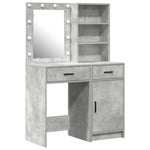 Dressing Table Set 2 pcs Concrete Grey 50 x 41 x 135 cm - Bargainia.com - 