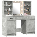 Dressing Table Set 3 pcs Concrete Grey 50 x 41 x 135 cm - Bargainia.com - 