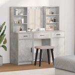 Dressing Table Set 3 pcs Concrete Grey 50 x 41 x 135 cm - Bargainia.com - 