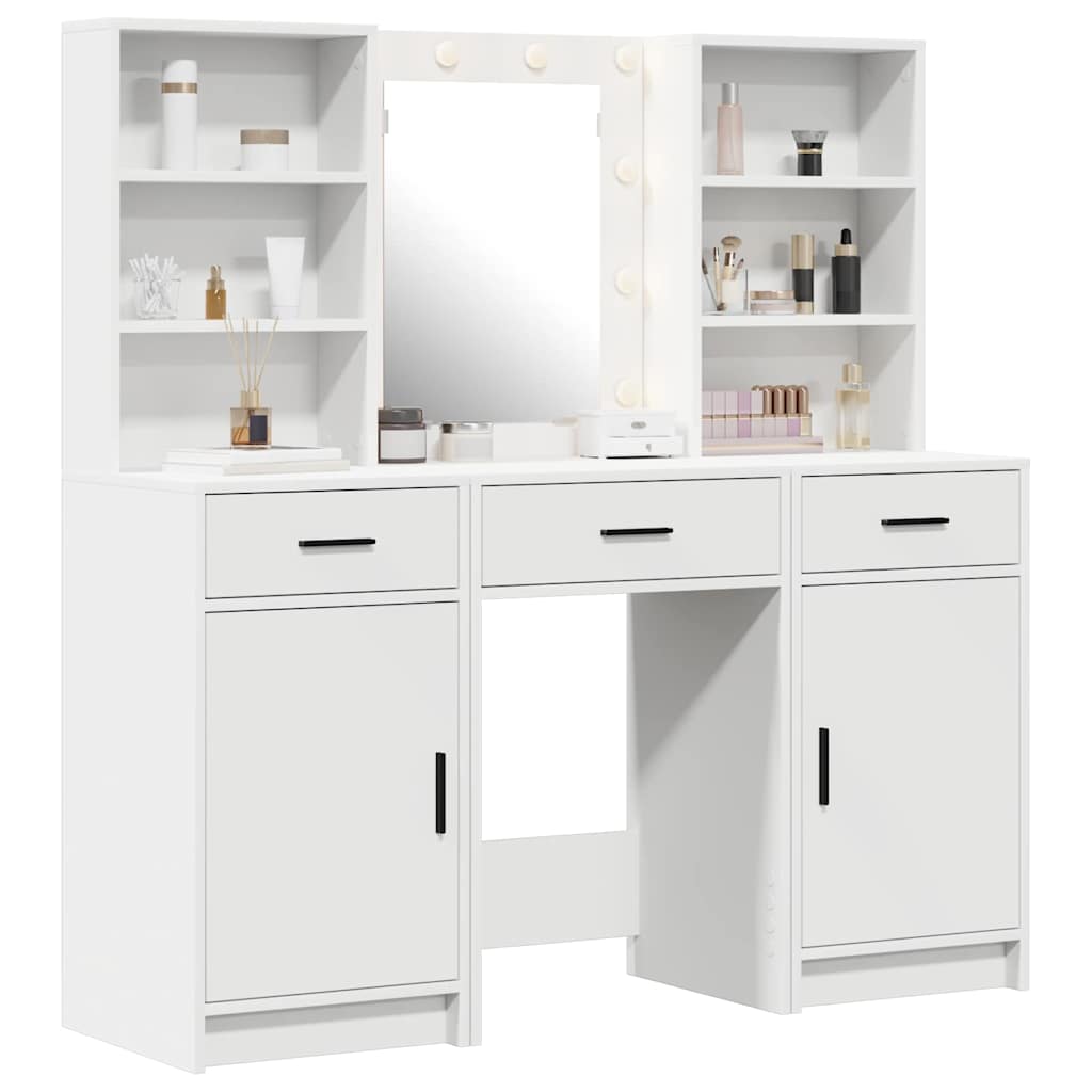 Dressing Table Set 3 pcs White 50 x 41 x 135 cm Engineered wood - Bargainia.com - 