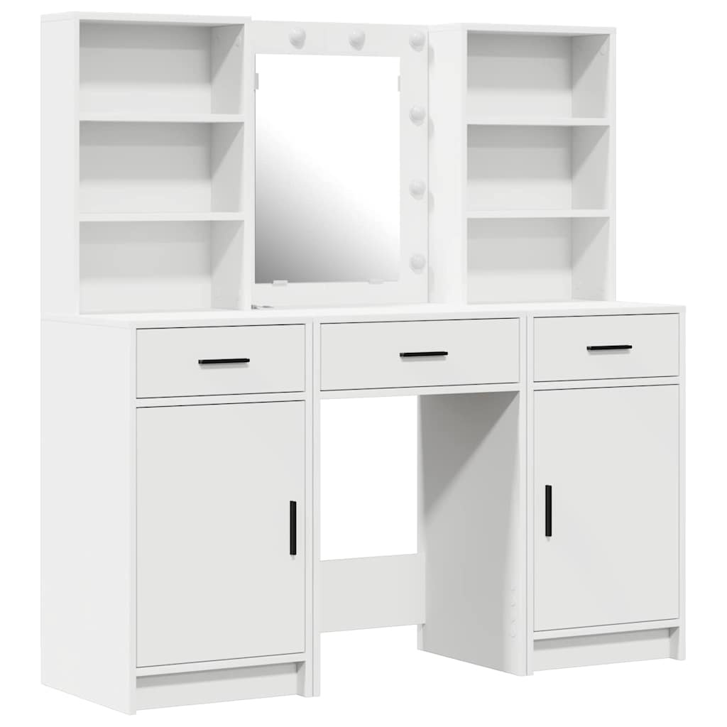 Dressing Table Set 3 pcs White 50 x 41 x 135 cm Engineered wood - Bargainia.com - 