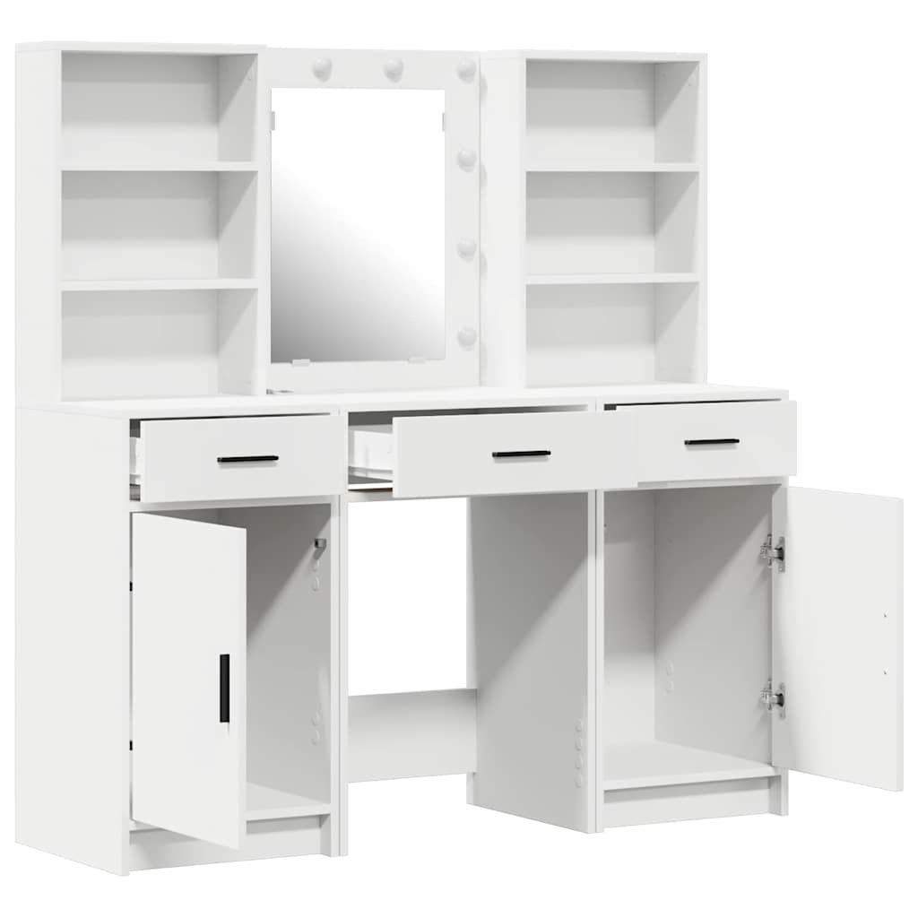 Dressing Table Set 3 pcs White 50 x 41 x 135 cm Engineered wood - Bargainia.com - 