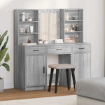 Dressing Table Set with Door 3 pcs Grey sonoma 50 x 41 x 135 cm - Bargainia.com - 