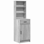 Dressing Table Set with Door 3 pcs Grey sonoma 50 x 41 x 135 cm - Bargainia.com - 