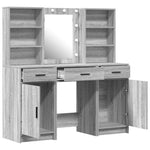 Dressing Table Set with Door 3 pcs Grey sonoma 50 x 41 x 135 cm - Bargainia.com - 
