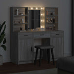 Dressing Table Set with Door 3 pcs Grey sonoma 50 x 41 x 135 cm - Bargainia.com - 