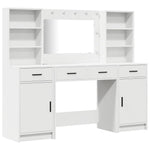 Dressing Table Set with Drawer 3 pcs White 78.5 x 41 x 135 cm - Bargainia.com - 