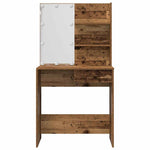Dressing Table Set with LED Old Wood Engineered Wood - Bargainia.com - 