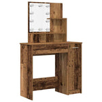 Dressing Table Set with LED Old Wood Engineered Wood - Bargainia.com - 