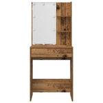 Dressing Table Set with LED Old Wood Engineered Wood - Bargainia.com - 