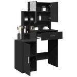 Dressing Table with Cabinet Black 80x35x132 cm - Bargainia.com - 
