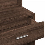 Dressing Table with Cabinet Brown Oak 80x35x132 cm - Bargainia.com - 