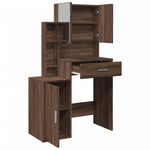 Dressing Table with Cabinet Brown Oak 80x35x132 cm - Bargainia.com - 