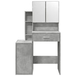 Dressing Table with Cabinet Concrete Grey 80x35x132 cm - Bargainia.com - 