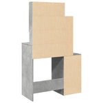 Dressing Table with Cabinet Concrete Grey 80x35x132 cm - Bargainia.com - 