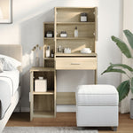 Dressing Table with Cabinet Sonoma Oak 80x35x132 cm - Bargainia.com - 