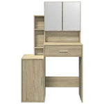 Dressing Table with Cabinet Sonoma Oak 80x35x132 cm - Bargainia.com - 