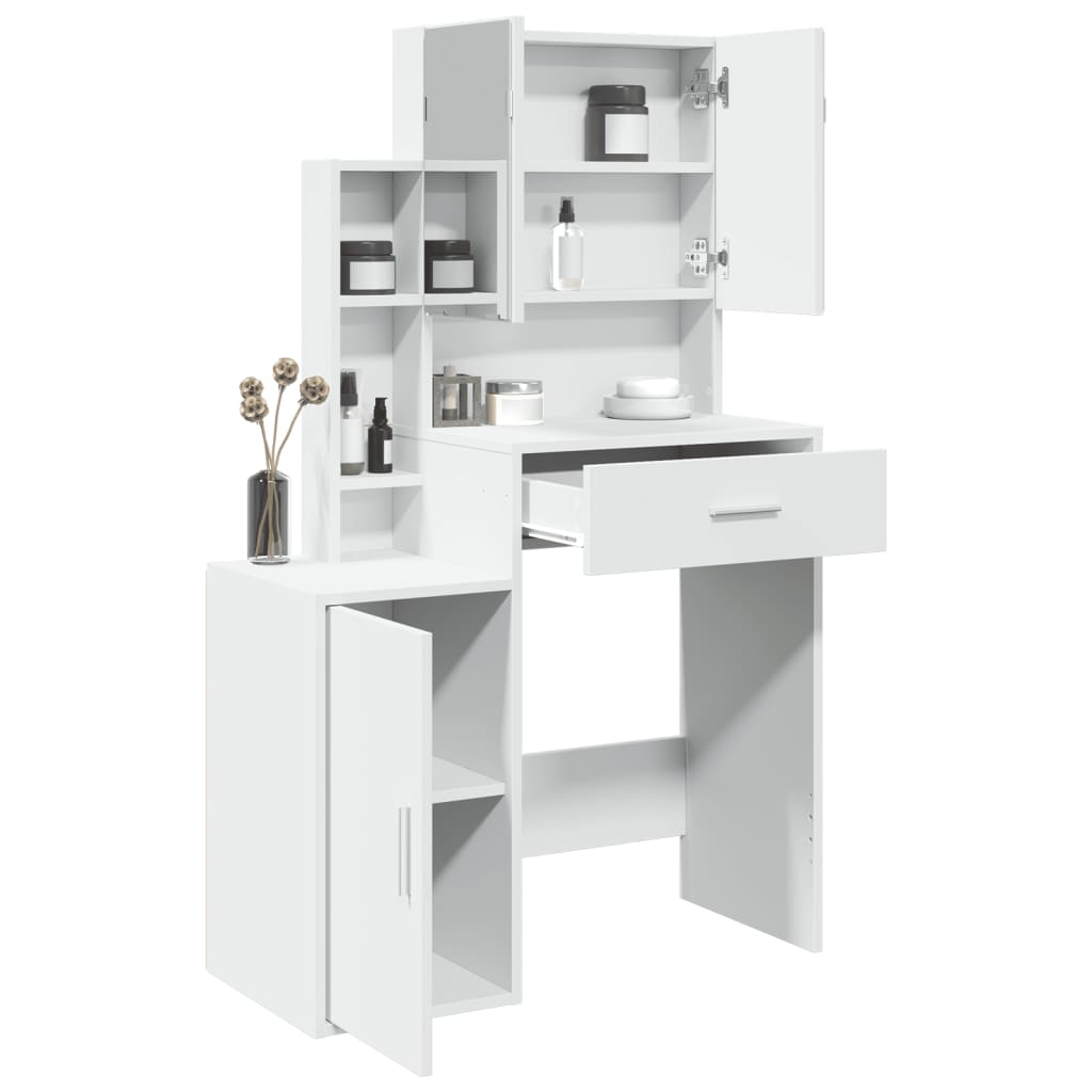 Dressing Table with Cabinet White 80x35x132 cm - Bargainia.com - 8721102816567 - 848234