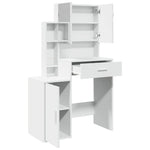 Dressing Table with Cabinet White 80x35x132 cm - Bargainia.com - 