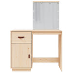 Dressing Table with LED 95x50x133.5 cm Solid Wood Pine - Bargainia.com - 
