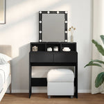 Dressing Table with LED Black 80x41x144.5 cm - Bargainia.com - 