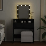 Dressing Table with LED Black 80x41x144.5 cm - Bargainia.com - 