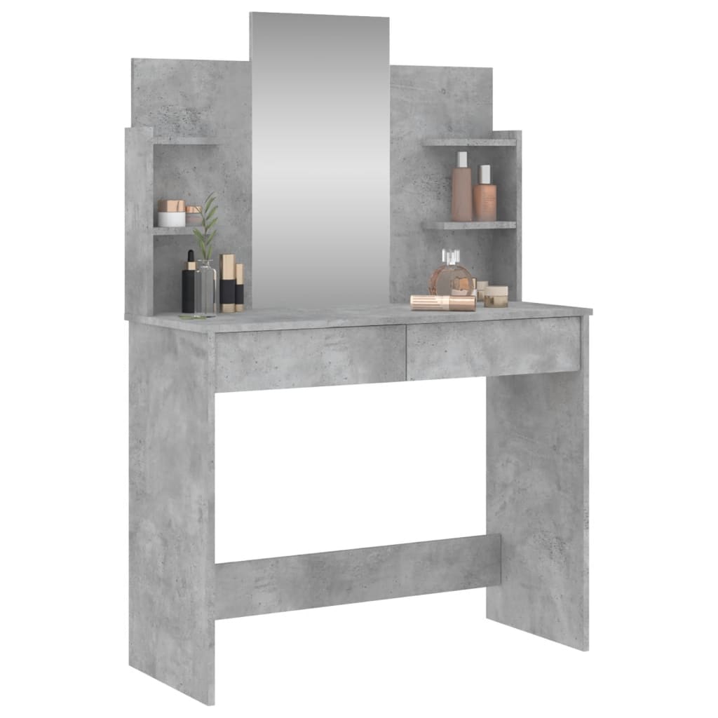 Dressing Table with Mirror Concrete Grey 96x39x142 cm - Bargainia.com - 8721012134133 - 837577